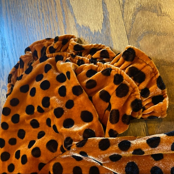 MADEWELL Velvet Memento Ruffle-Sleeve Top in Leopard Dot - Picture 2 of 6